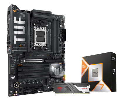 Zestaw podzespołów ASUS TUF GAMING X870-PLUS WIFI+Ryzen 7 9850X3D+32GB (2x16GB) 6000